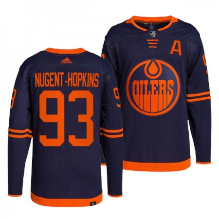 Män Ishockey Edmonton Oilers tröja Ryan Nugent-Hopkins 93 Adidas Navy Tredje Authentic